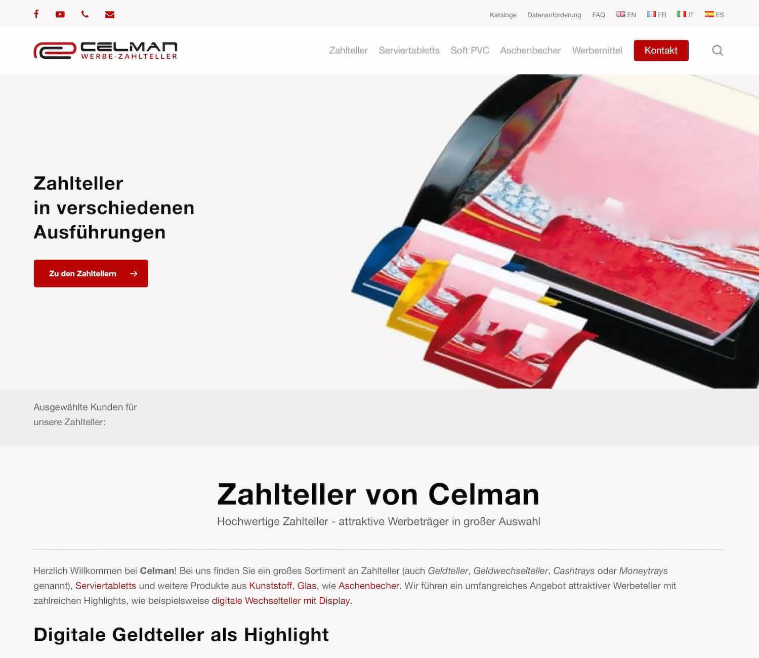 Werbe-Zahlteller Celman
