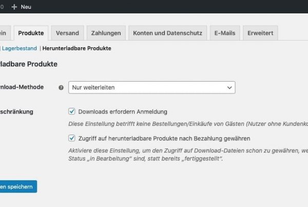 WooCommerce Einstellungen für das Buchungssystem um Karten einlösen zu können